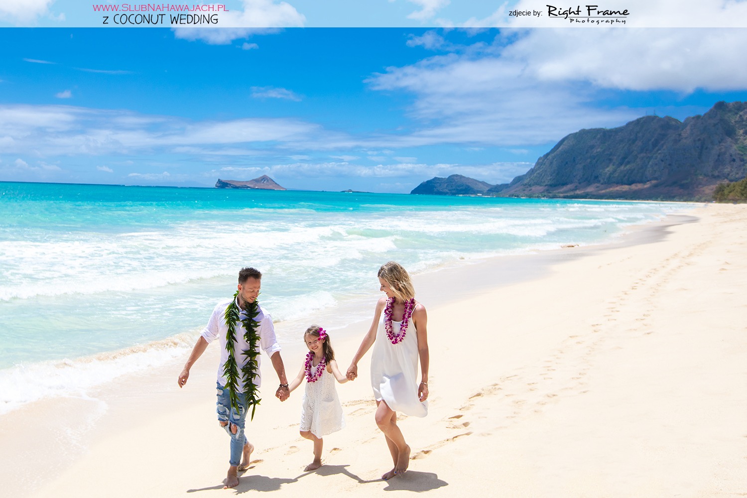 Odnowienie przysięgi małżeńskiej po na plaży za granica na Hawajach Hawaje