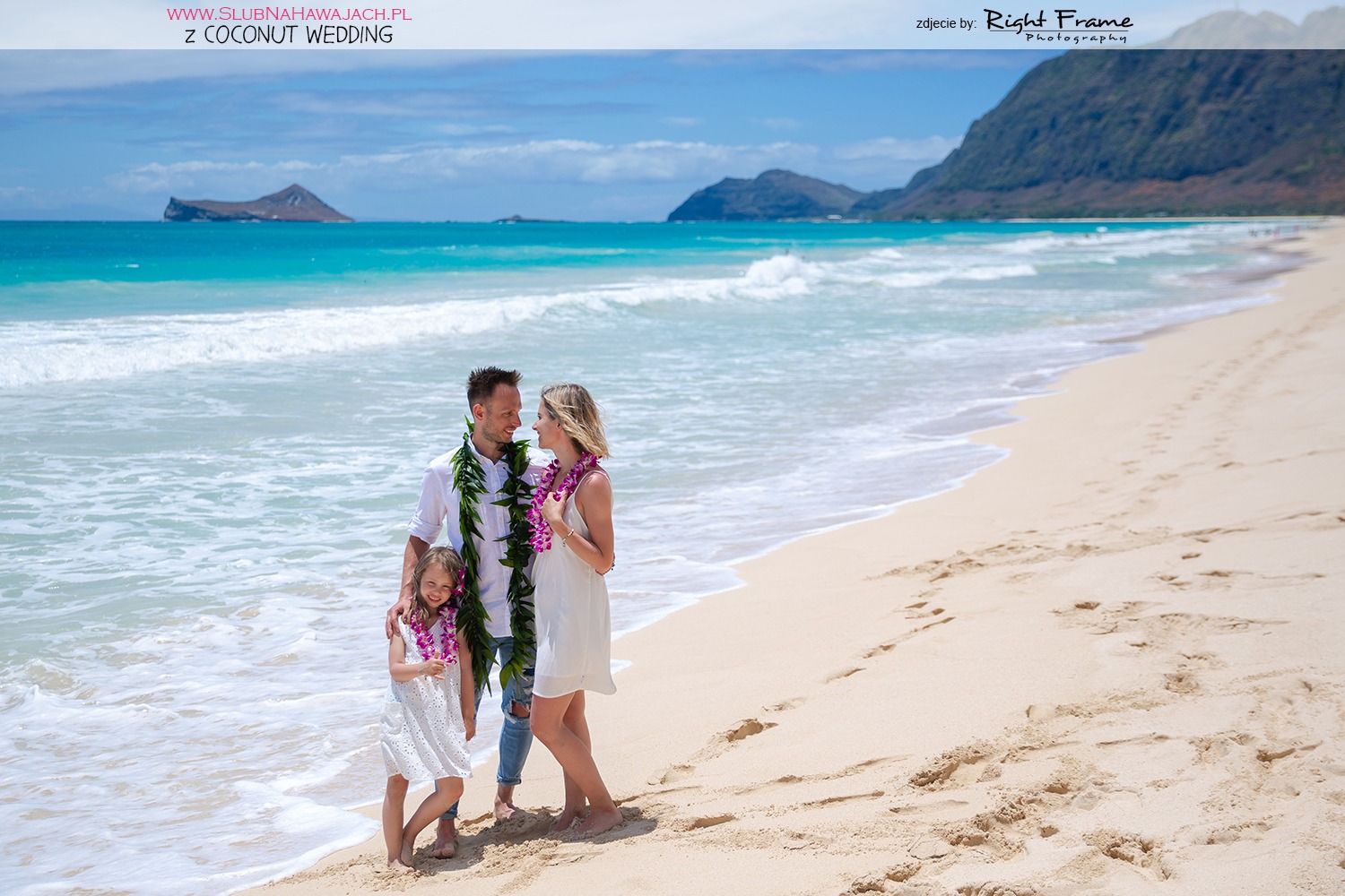 Odnowienie przysięgi małżeńskiej po na plaży za granica na Hawajach Hawaje