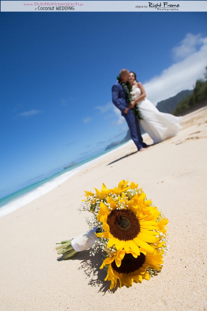 Ślub we wrześniu na Hawajskiej plaży